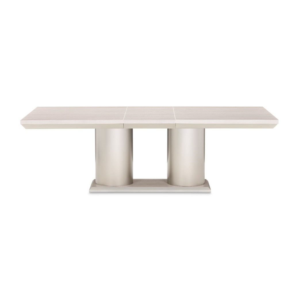 7PC Rectangular Double Pedestal Dining Table Marin Collection By Michael Amini . KI-MRIN002-139
