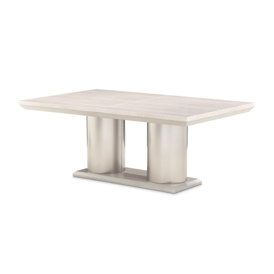 7PC Rectangular Double Pedestal Dining Table Marin Collection By Michael Amini . KI-MRIN002-139