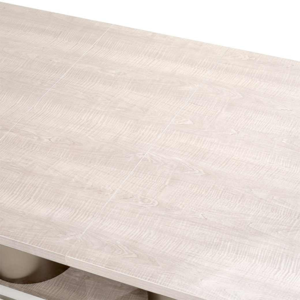 7PC Rectangular Double Pedestal Dining Table Marin Collection By Michael Amini . KI-MRIN002-139