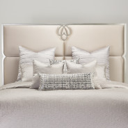 Casey 9pc Queen Comforter Set Platinum by Michael Amini BCS-QS09-CASEY-PLT