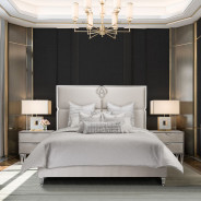 Casey 9pc Queen Comforter Set Platinum by Michael Amini BCS-QS09-CASEY-PLT