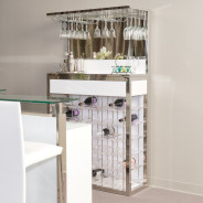 Wall Bar Glossy White State St. Collection By Michael Amini