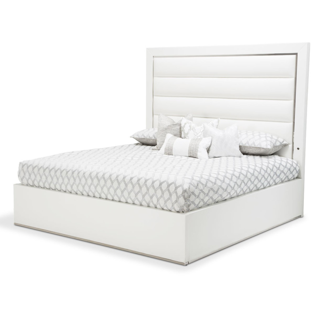 Upholstered Panel Bed (3 Pc) State St Collection By Michael Amini