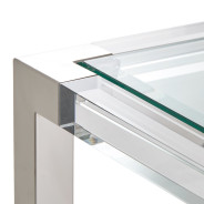Square End Table Stainless Steel Legs State St. Collection By Michael Amini