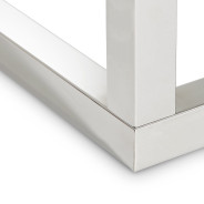 Square End Table Stainless Steel Legs State St. Collection By Michael Amini