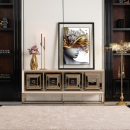 Console Glistening Gold Madison Collection By Michael Amini LFR-MDSN223-827