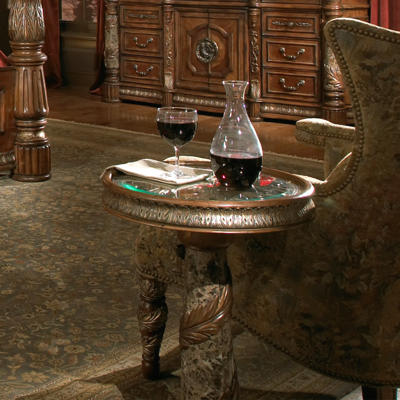 Chair Side Table Villa Valencia Collection by Michael Amini