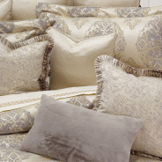 Bennett 9pc Queen Comforter Set Champagne By Michael Amini BCS-QS09-BENNET-CMP