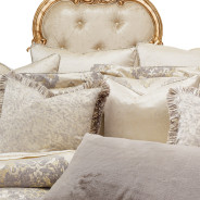 Bennett 9pc Queen Comforter Set Champagne By Michael Amini BCS-QS09-BENNET-CMP