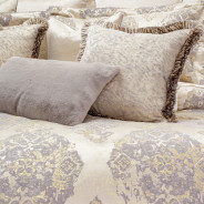 Bennett 9pc Queen Comforter Set Champagne By Michael Amini BCS-QS09-BENNET-CMP