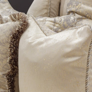 Bennett 9pc Queen Comforter Set Champagne By Michael Amini BCS-QS09-BENNET-CMP
