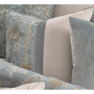 Debonair 9pc Queen Comforter Set Mist By Michael Amini BCS-QS09-DBAIR-MST