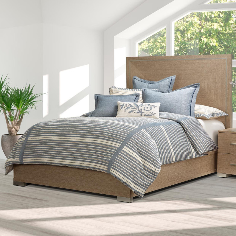 Mills 7pc Queen Duvet Set Denim by Michael Amini BCS-QD07-MILLS-DNM