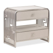 Metal Accent Cabinet-Night Stand-End Table Roxbury Collection by Michael Amini