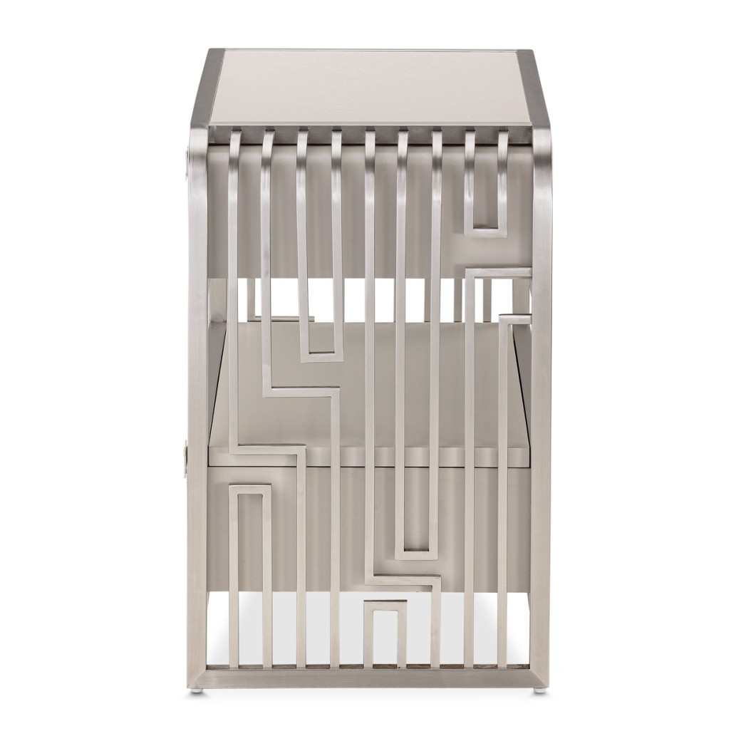Metal Accent Cabinet-Night Stand-End Table Roxbury Collection by Michael Amini