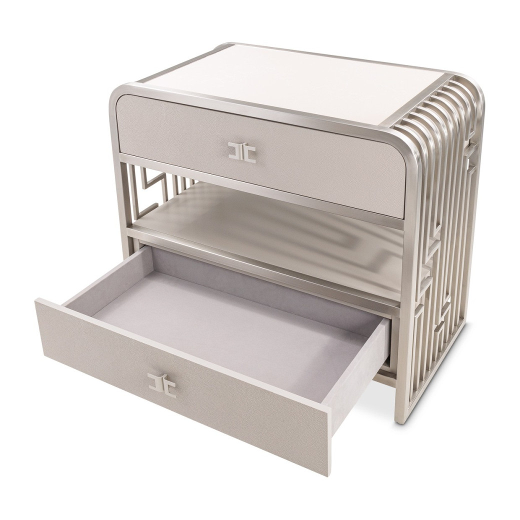 Metal Accent Cabinet-Night Stand-End Table Roxbury Collection by Michael Amini