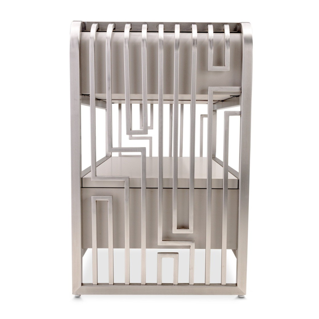 Metal Accent Cabinet-Night Stand-End Table Roxbury Collection by Michael Amini
