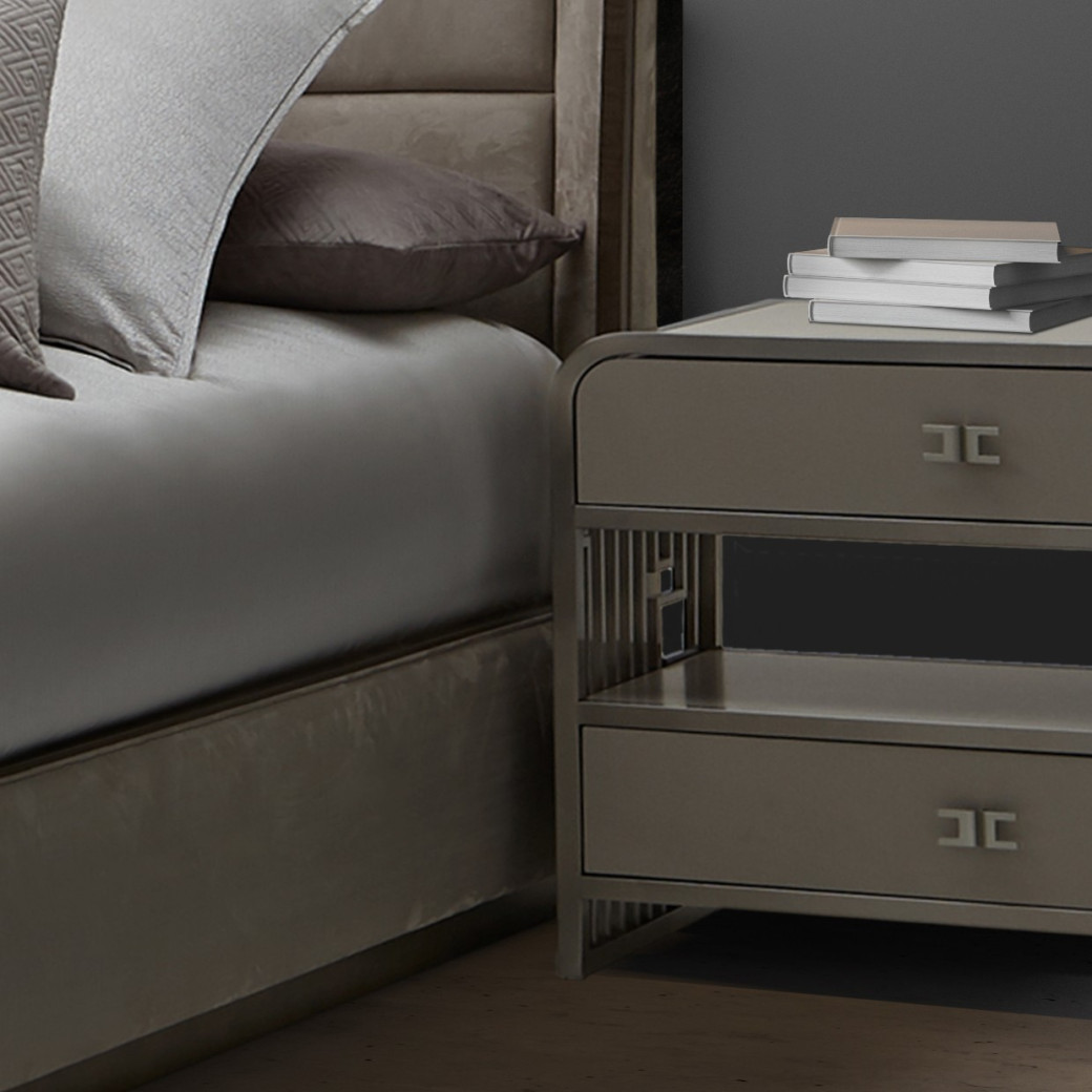 Metal Accent Cabinet-Night Stand-End Table Roxbury Collection by Michael Amini