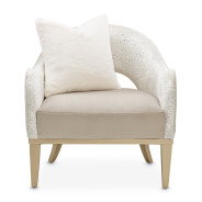 Accent Chair Porcini Medium Champagne Yvette Collection By Michael Amini  LRU-YVTE834-PCI-136