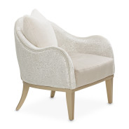 Accent Chair Porcini Medium Champagne Yvette Collection By Michael Amini  LRU-YVTE834-PCI-136