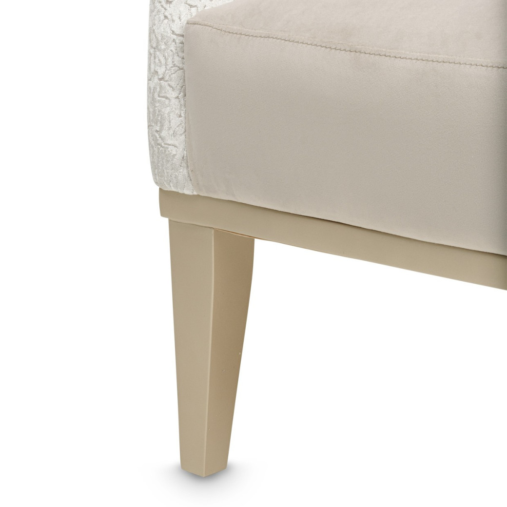 Accent Chair Porcini Medium Champagne Yvette Collection By Michael Amini  LRU-YVTE834-PCI-136