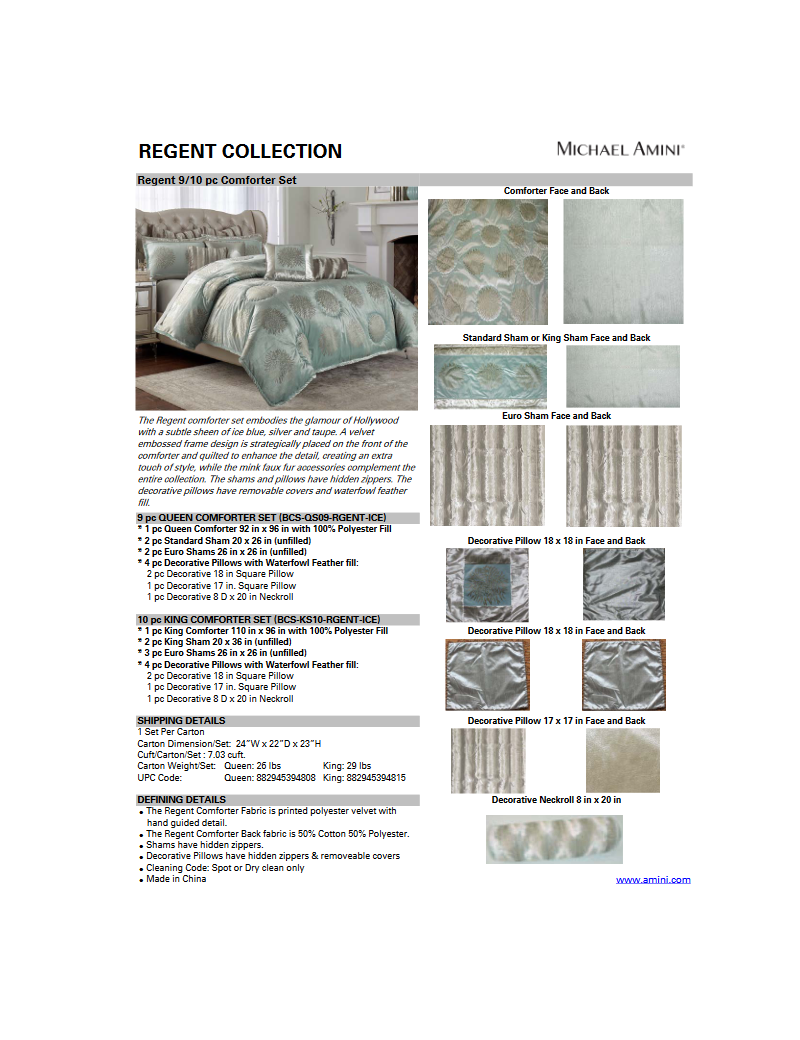 Distinctive Bedding Designs Regent Comforter Set By Michael Amini