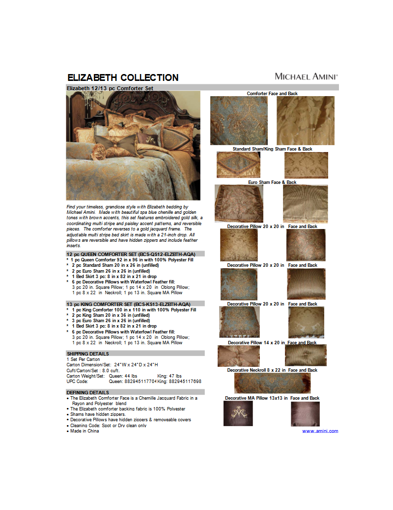 Queen Sleigh Bed honey walnut finish Cortina Collection by Michael Amini NF65011-28