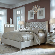 Queen Upholstered Platform Bed Hollywood Loft Colection By Michael Amini 9001600QNBED-104