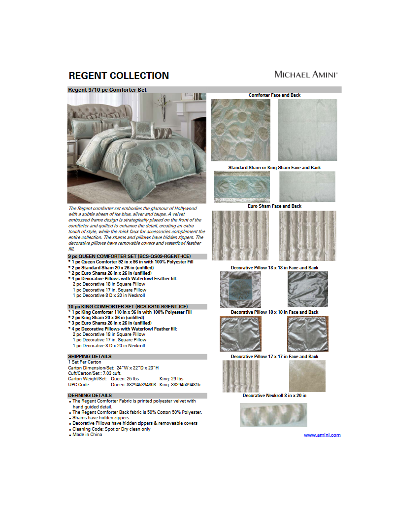 Queen Upholstered Platform Bed Hollywood Loft Colection By Michael Amini 9001600QNBED-104
