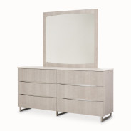 Storage Console- Dresser & Mirror Dresser Marin Collection By Michael Amini