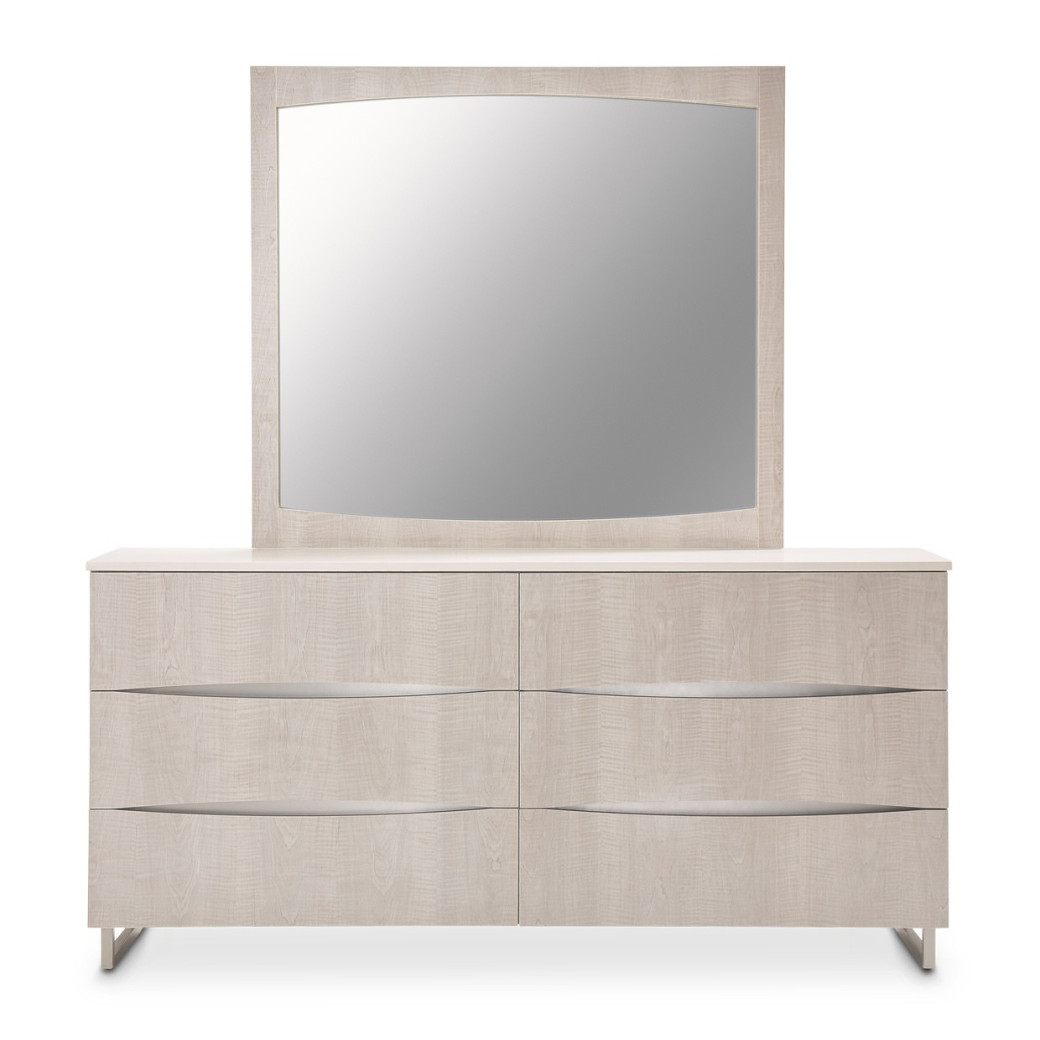 Storage Console- Dresser & Mirror Dresser Marin Collection By Michael Amini