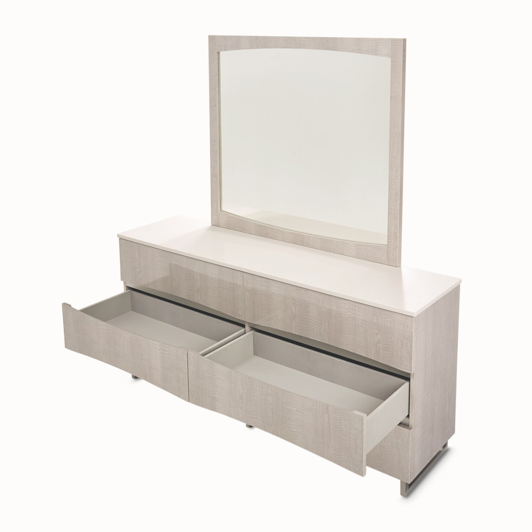 Storage Console- Dresser & Mirror Dresser Marin Collection By Michael Amini