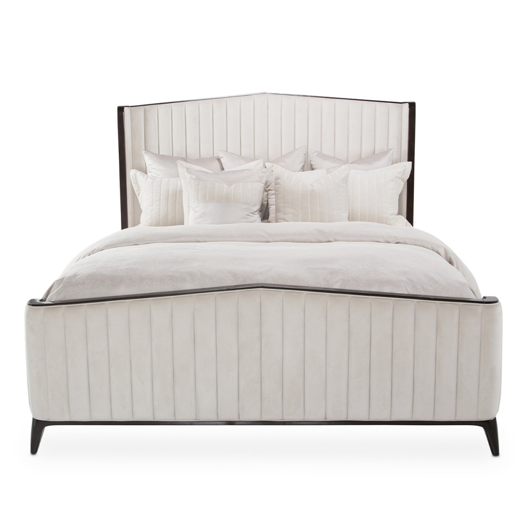 Queen Tufted Panel Bed Paris Chic Collection by Michael Amini