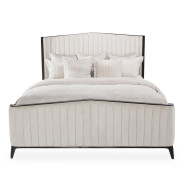 Queen Tufted Panel Bed Paris Chic Collection by Michael Amini
