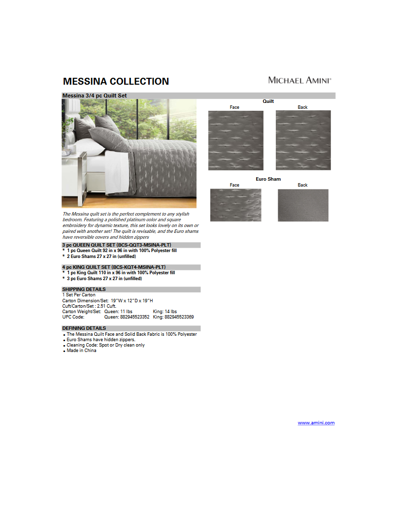 Queen Bed w/Lights Eclipse Collection by Michael Amini KI-ECLPQN-135