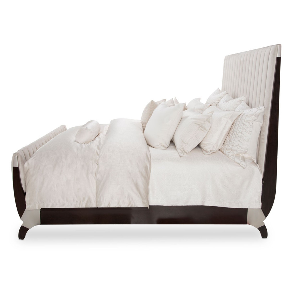 Queen Tufted Sleigh Bed Paris Chic Collection by Michael Amini N9003000QNS4-409