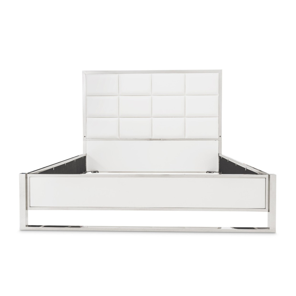 Eastern King Short Metal Panel Bed State St Collection by Michael Amini N9016000EK3LPT-116
