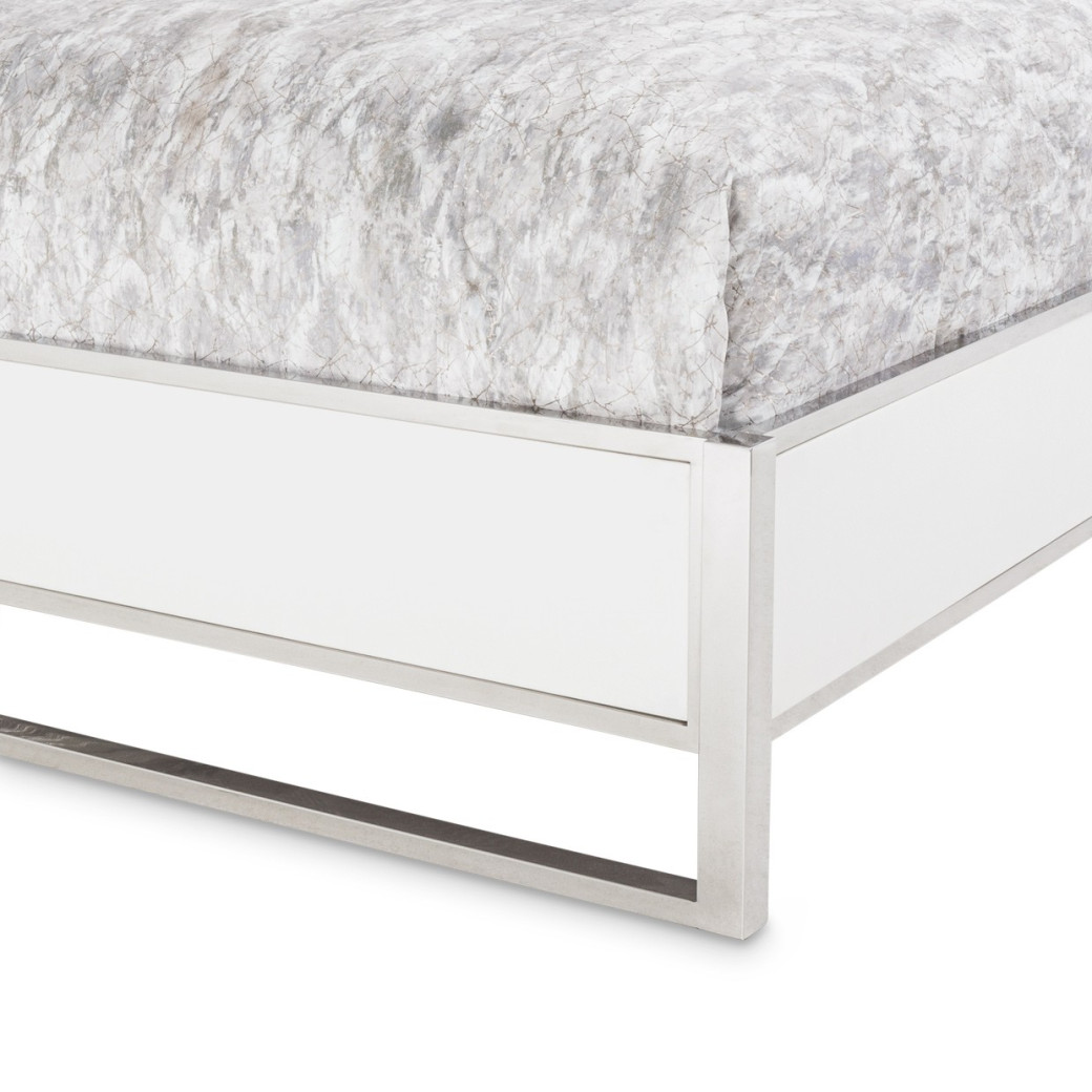 Eastern King Short Metal Panel Bed State St Collection by Michael Amini N9016000EK3LPT-116