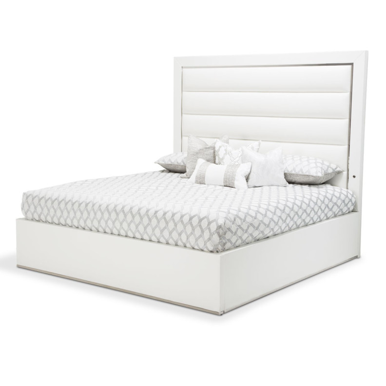 Queen Upholstered Panel Bed State St Collection By Michael Amini N9016000QNP-116
