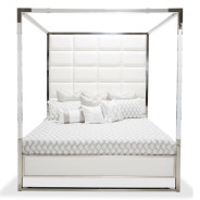 Queen Metal Canopy Bed State St Collection By Michael Amini N9016000QN4-116