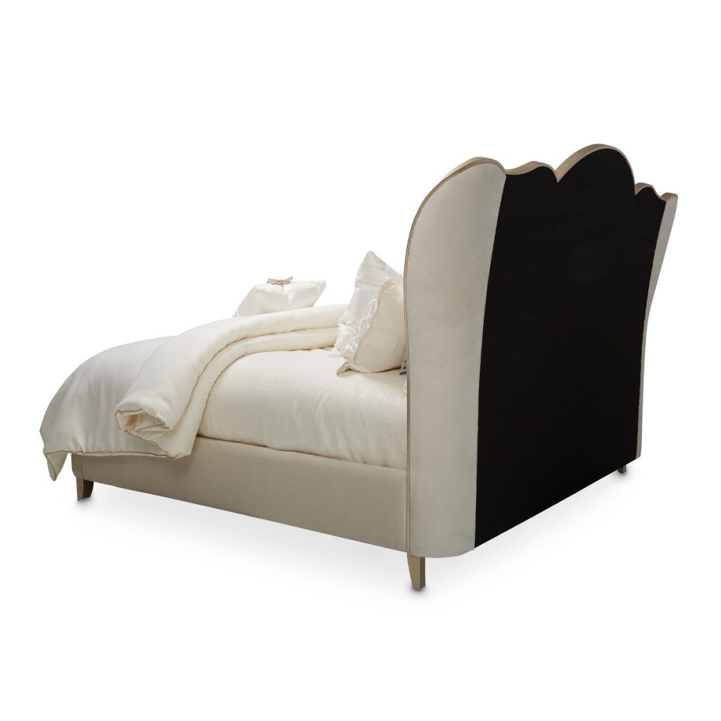 Queen Channel-Tufted Upholstered Bed Villa Cherie Caramel by Michael Amini N9008000QN-134