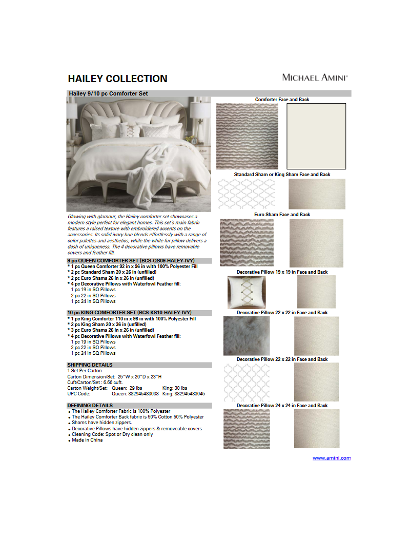 Queen Channel-Tufted Upholstered Bed Villa Cherie Caramel by Michael Amini N9008000QN-134