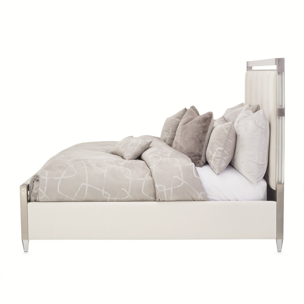 Queen Channel-Tufted Panel Bed Penthouse Collection by Michael Amini N9033000QN3-130