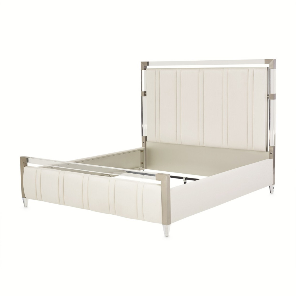 Queen Channel-Tufted Panel Bed Penthouse Collection by Michael Amini N9033000QN3-130