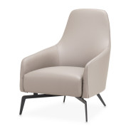 Bergamo Accent Chair St. Steel Mia Bella Collection By Michael Amini  MB-BRGMO34-BRN-13