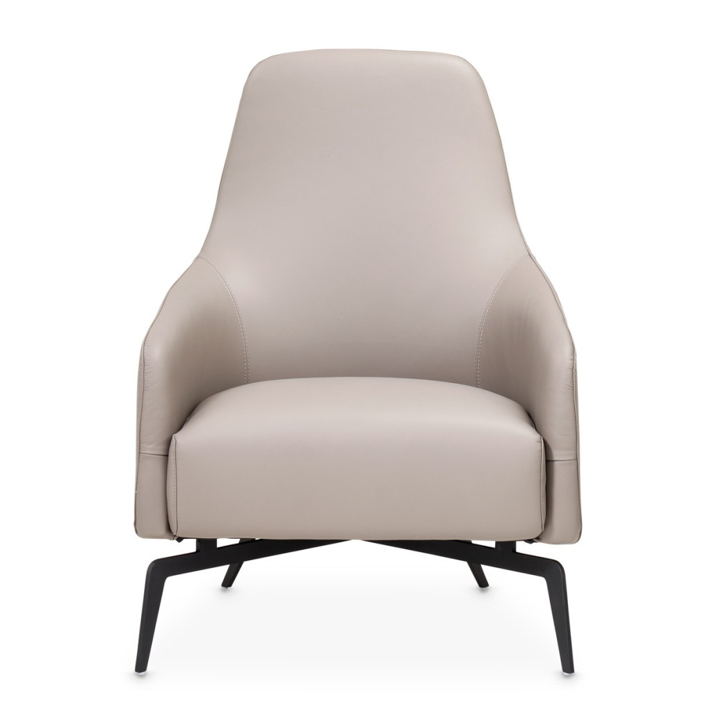 Bergamo Accent Chair St. Steel Mia Bella Collection By Michael Amini  MB-BRGMO34-BRN-13