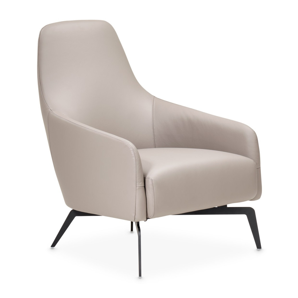Bergamo Accent Chair St. Steel Mia Bella Collection By Michael Amini  MB-BRGMO34-BRN-13