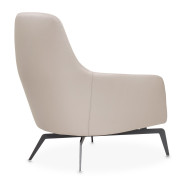 Bergamo Accent Chair St. Steel Mia Bella Collection By Michael Amini  MB-BRGMO34-BRN-13