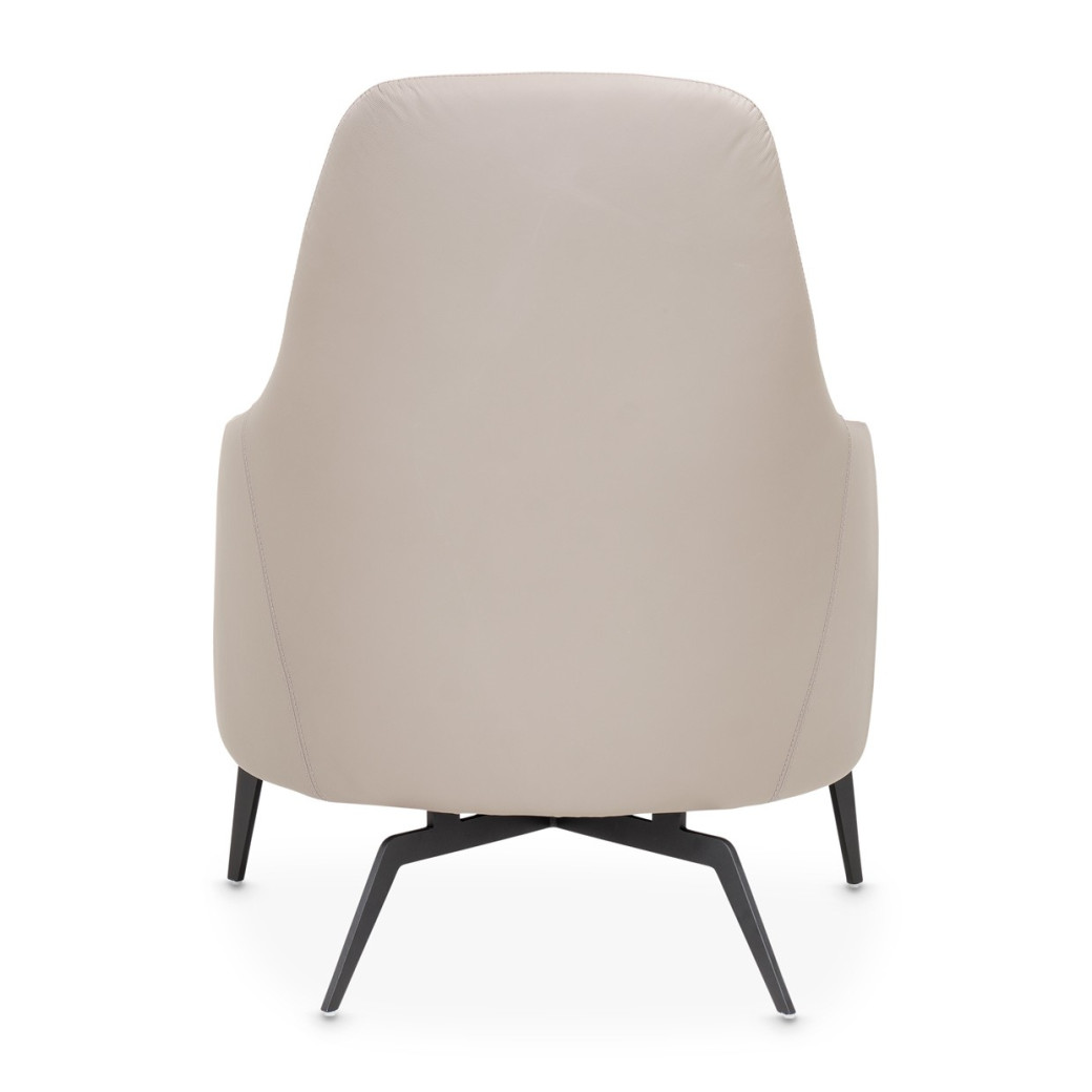 Bergamo Accent Chair St. Steel Mia Bella Collection By Michael Amini  MB-BRGMO34-BRN-13