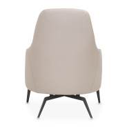 Bergamo Accent Chair St. Steel Mia Bella Collection By Michael Amini  MB-BRGMO34-BRN-13
